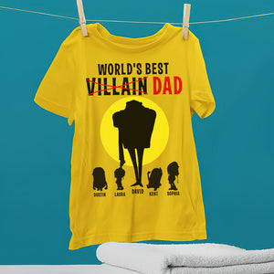 Dad World Best Villain, Personalized Shirts, Funny Father's Day Gifts - Shirts - GoDuckee