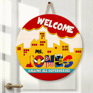 Teachers, Calling All es, Personalized Classroom Welcome Wood Sign - Wood Sign - GoDuckee