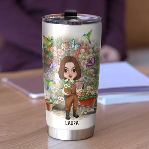 And Into The Garden, Personalized Tumbler, Gift for Gardening Lovers - Tumbler Cup - GoDuckee