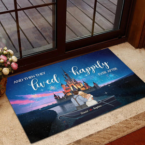 And They Lived Happily Ever After Personalized Couple Doormat-2ACDT030323 - Doormat - GoDuckee