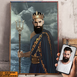 Custom Image Poseidon The Mighty God of The Sea Wall Art - Poster & Canvas - GoDuckee