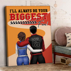 Personalized Racing Couple Poster - Always Be Your Biggest Fan - Couple Shoulder to Shoulder - Poster & Canvas - GoDuckee