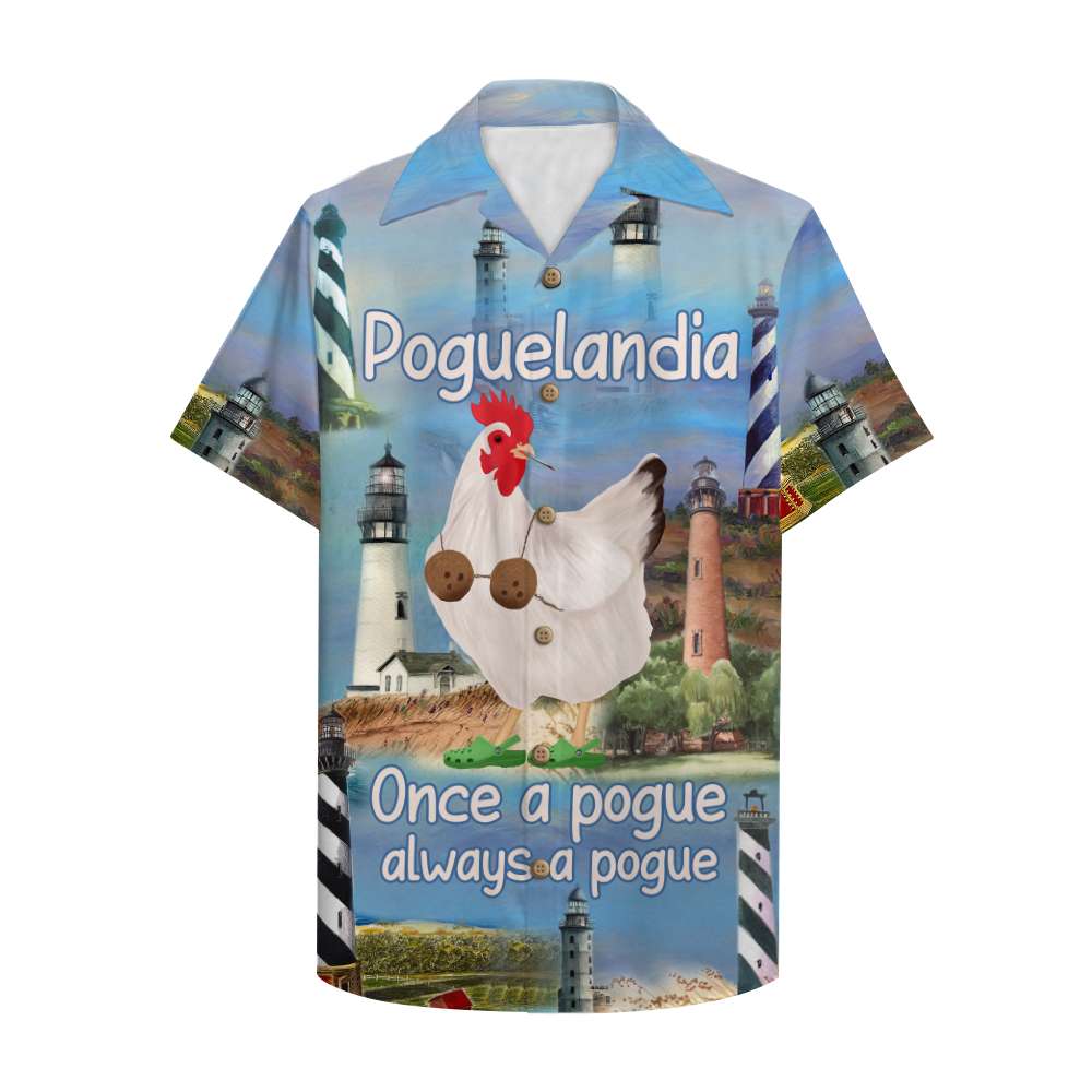 Outer Bank Poguelandia once a pogue always a pogue Hawaiian Shirt, Aloha Shirt - Hawaiian Shirts - GoDuckee