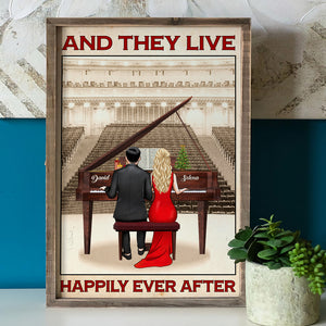 Personalized Piano Couple Poster - Happily Ever After - Couple Playing Piano - Poster & Canvas - GoDuckee
