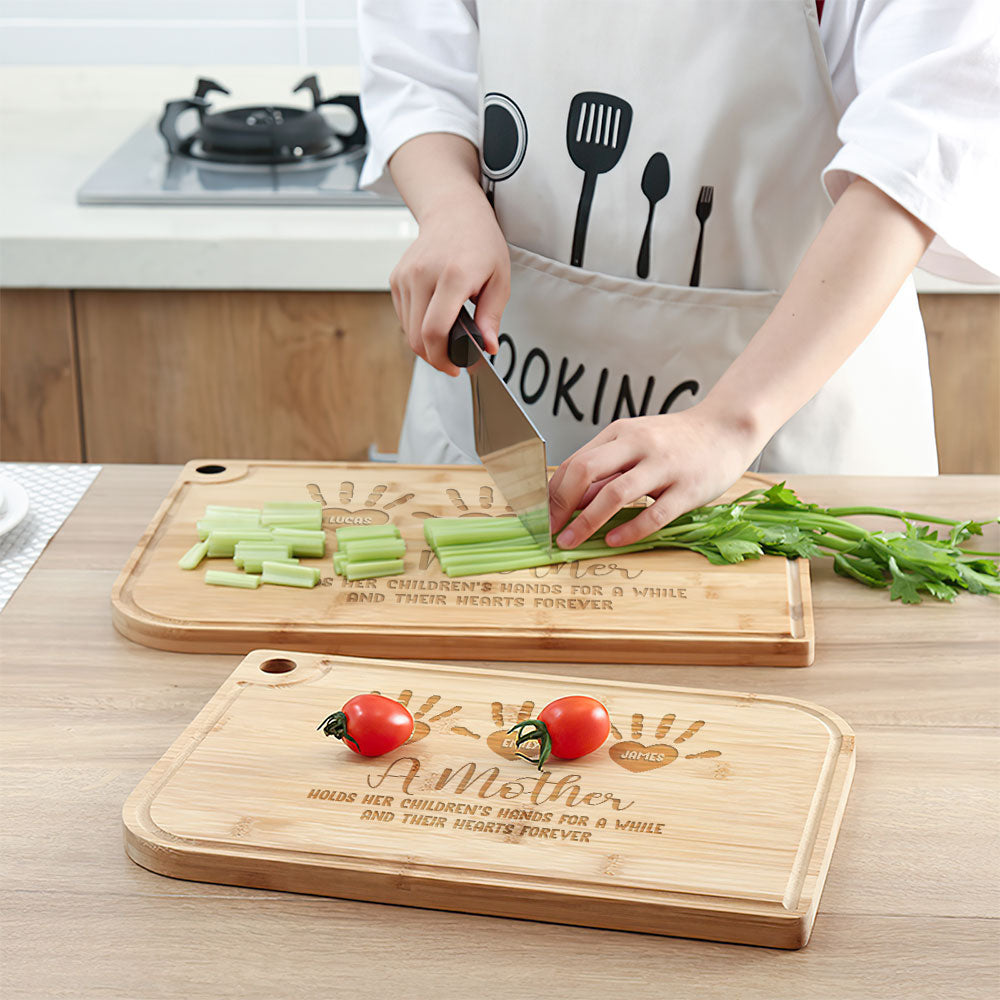 Personalized Mother's Day Cutting Board: Mom's Kitchen.