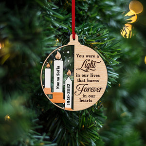 You Were A Light Personalized Heaven 2 Layered Mix Ornament, Christmas Gift - Ornament - GoDuckee