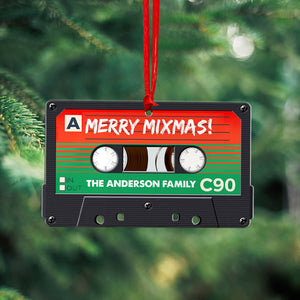 Cassette Merry Mixmas - Personalized Christmas Ornament - Ornament - GoDuckee