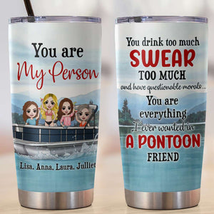 Personalized Pontoon Friends Tumbler Cup - You're My Person - Tumbler Cup - GoDuckee