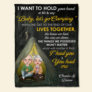 Baby Let's Go Camping, Personalized Blanket, Gift For Camping Couple - Blanket - GoDuckee