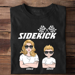 Every Race Wife Needs A Sidekick Personalized Racing Shirt Gift For Mom And Kids - Shirts - GoDuckee