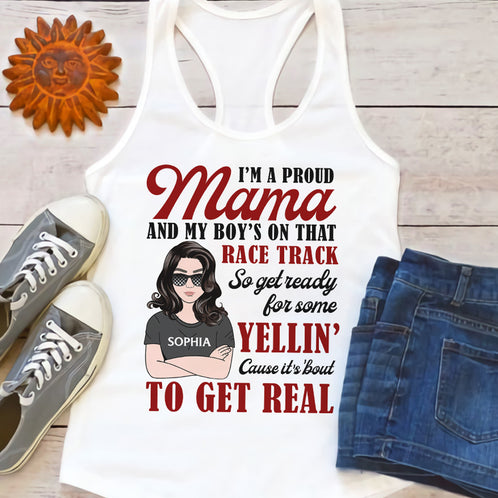 Get Ready for Some Yellin' Cause It's 'Bout To Get Real, Personalized Shirt for Racing Family Members - Shirts - GoDuckee