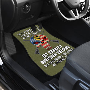 This Property Is Protected By A Highly Trained - Personalized Car Mats - Doormat - GoDuckee