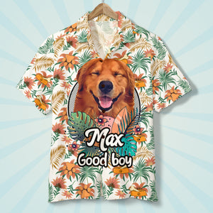 Custom Dog Face Hawaiian Shirt, Gift For Dog Lover, Dog Mom, Dog Dad - Hawaiian Shirts - GoDuckee