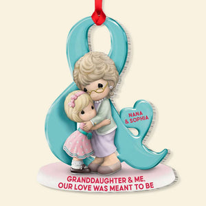Granddaughter And Me Our Love Acrylic Custom Shape Ornament - Ornament - GoDuckee
