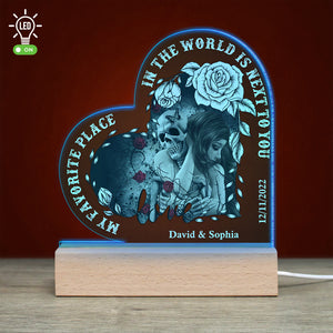 Couple In The World Is Next To You, Personalized 3D Led Light Wooden Base - Led Night Light - GoDuckee