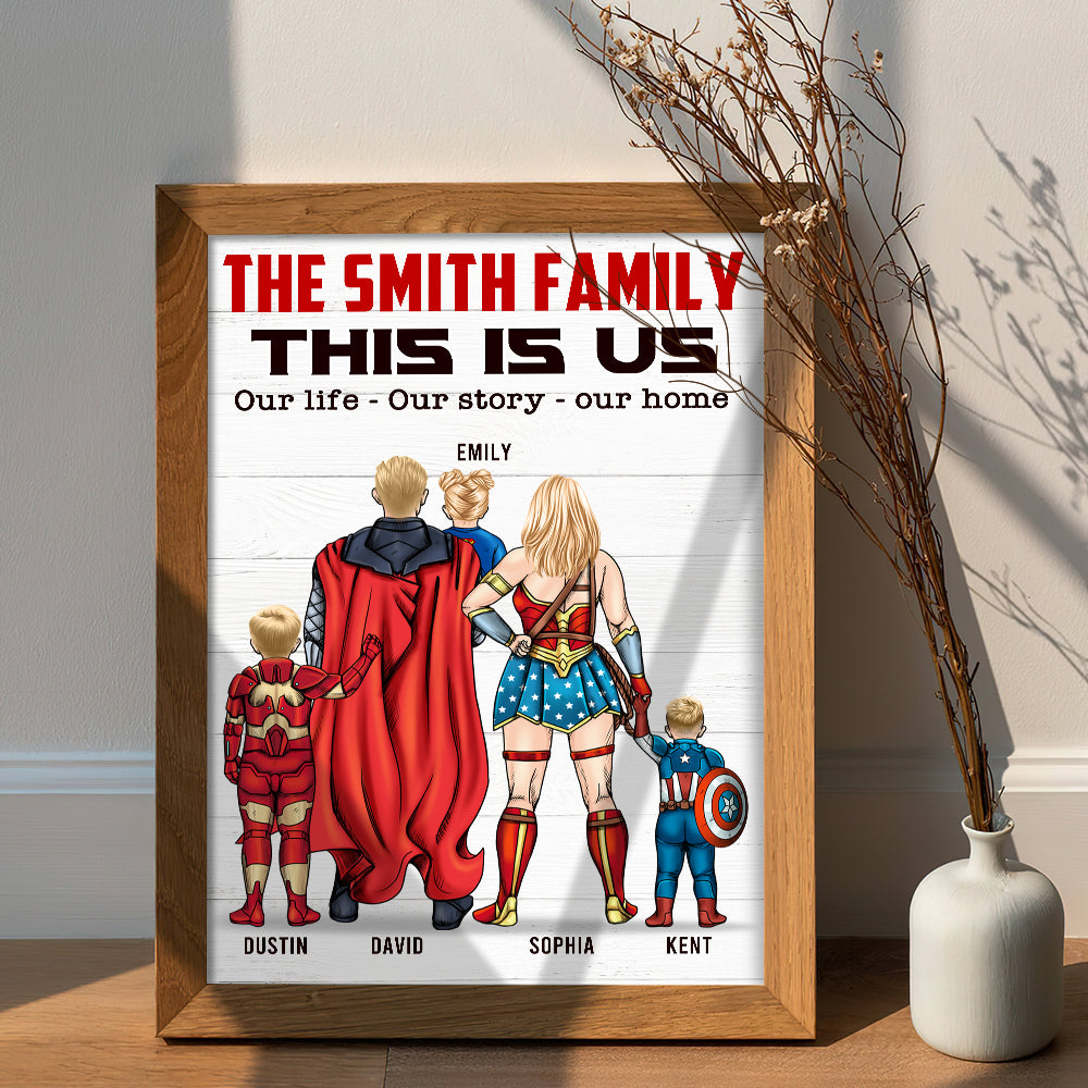 Family, This Is Us Personalized Canvas Print For Families GoDuckee