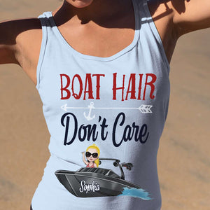Boat Hair Don't Care Personalized Boat Shirts, Gift For Girl - Shirts - GoDuckee