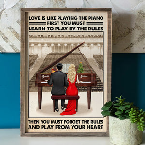 Personalized Piano Couple Poster - Love Is Like Playing The Piano - Poster & Canvas - GoDuckee