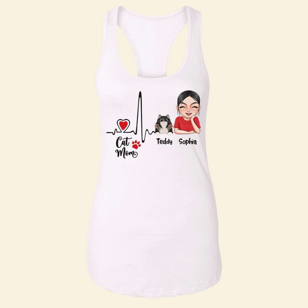 Cat Mom Personalized Cat Mom Shirt, Gift For Cat Lovers - Shirts - GoDuckee