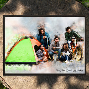 Watercolor Art - Custom Friends Photo Poster - Poster & Canvas - GoDuckee