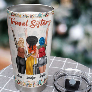 Personalized Travel Buddies Tumbler, Life Was Meant For Good Friends And Great Adventures - Tumbler Cup - GoDuckee