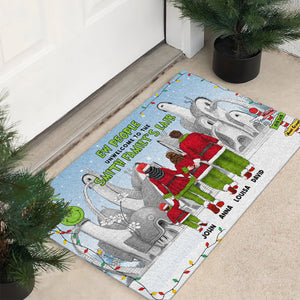 Ew People Unwelcome To The Family Personalized Doormat - Doormat - GoDuckee