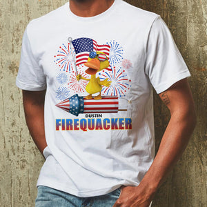 Duck Independence Day Firequacker, Personalized Shirts - Shirts - GoDuckee