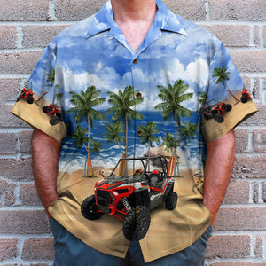 Custom UTV SxS Hawaiian Shirt, Aloha Shirt, Beach Pattern, Gift For UTV lovers - Hawaiian Shirts - GoDuckee