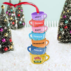 Friends Mug Personalized Custom Shape Ornament, Christmas Gift For Friend - Ornament - GoDuckee