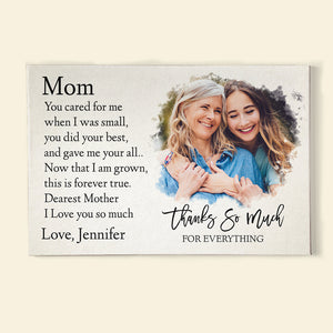 Mom Thank You So Much For Everything Personalized Canvas Print, Mother Gift - Poster & Canvas - GoDuckee