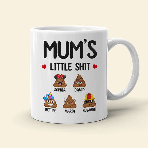 Family Funny Kids, Mom And Children White Mug 02DTDT100323 - Coffee Mug - GoDuckee
