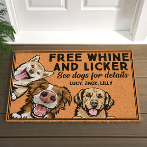 Free Whine And Licker, Personalized Dog Doormat - Doormat - GoDuckee