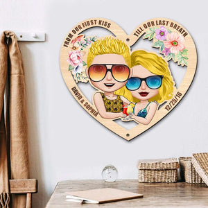 Every Love Story Is Beautiful But Ours Is My Favorite, Personalized Wood Sign, Gifts for Him/Her - Wood Sign - GoDuckee