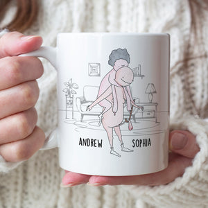 Another Year Older, Naughty Old Couple White Mug - Coffee Mug - GoDuckee