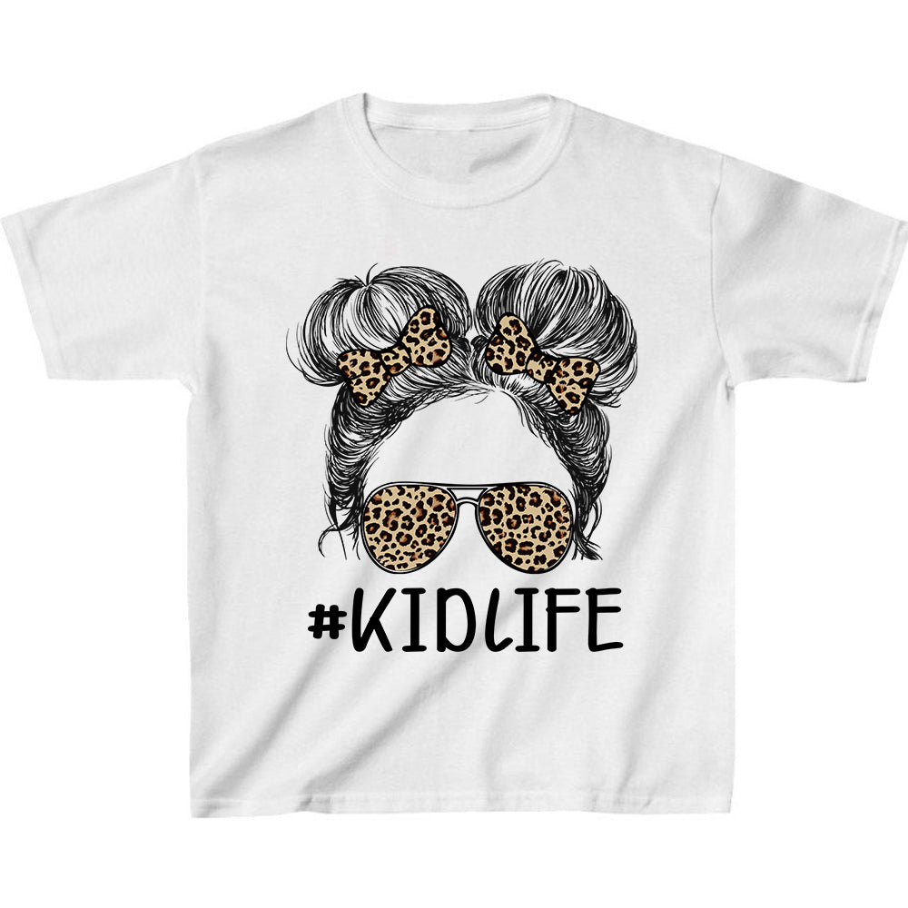 Personalized Leopard Family Gifts Shirt Ideas For Mother and Kid Mom life Kid life Custom Shirts - Shirts - GoDuckee