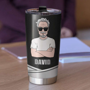 Personalized Old Man Tumbler - Don't Piss Off Old People - Tumbler Cup - GoDuckee