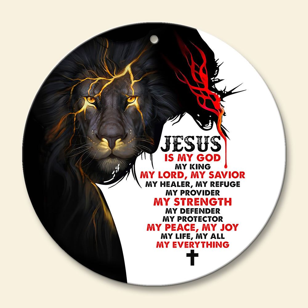 Jesus Is My God, My King, My Lord, My Savior - Jesus Ornament, Christmas Ornament - Ornament - GoDuckee