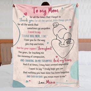 Thank You For All The Special Things You Do - Personalized Mother's Day Blanket - Gift For Mom - Blanket - GoDuckee