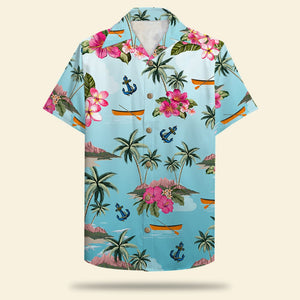 Personalized Pontoon Couple Hawaiian Shirt - Just A Couple of Beer Drinkers Fol7-Vd1 - Hawaiian Shirts - GoDuckee