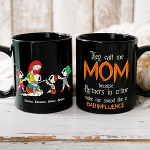 Horror Family Dad Mom And Children 02QHDT120423 Personalized Black Coffee Mug - Coffee Mug - GoDuckee