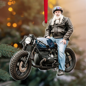 Custom Biker Ornament, Christmas Tree Decor - Ornament - GoDuckee