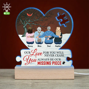 You Always Be Our Missing Piece, Gift For Mother- Personalized Led Light- Mother's Day Led Light - Led Night Light - GoDuckee