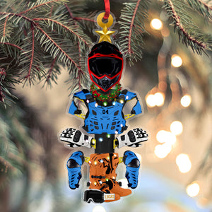 Personalized Motocross Ornament, Christmas Gift For Motocross Lovers - Ornament - GoDuckee