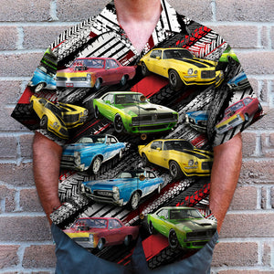 Not Old Just Vintage Authentic - Custom Classic Car Photo Hawaiian Shirt - Gift For Car Lovers - Hawaiian Shirts - GoDuckee
