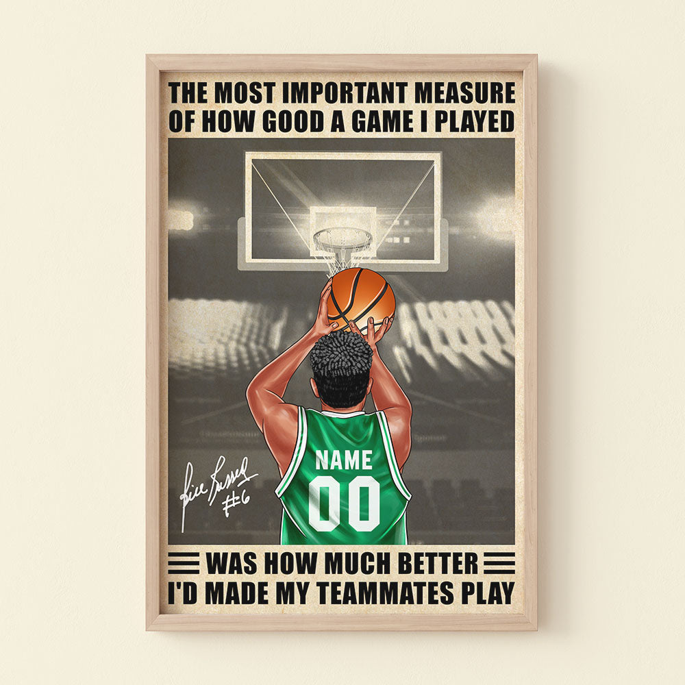 The Most Important Measure of How Good A Game I Played, Personalized Canvas Print for Basketball Players - Poster & Canvas - GoDuckee