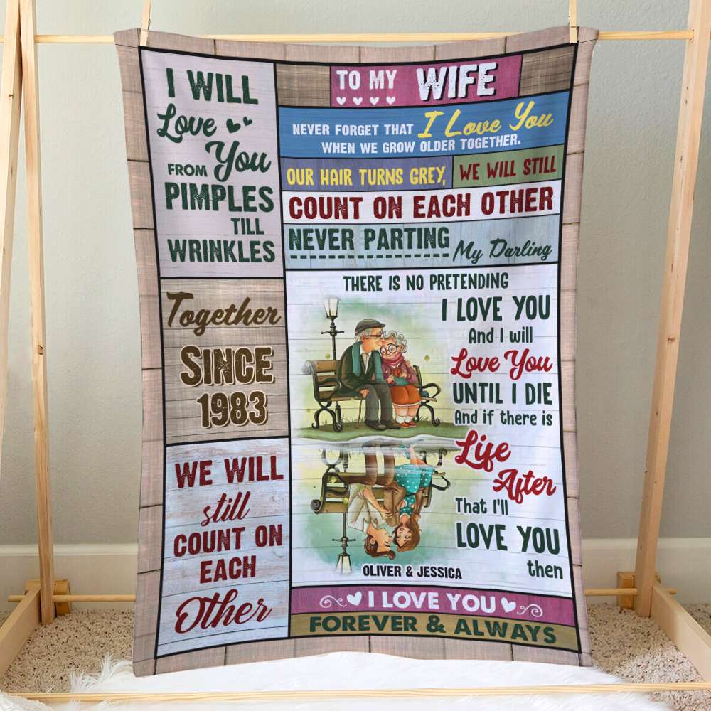 To My Wife/Husband Personalize Couple Blanket - Blanket - GoDuckee