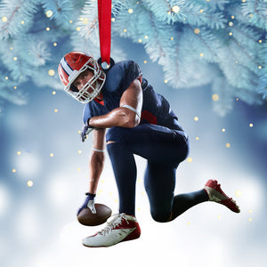 Custom Football Photo Ornament, Christmas Tree Decor - Ornament - GoDuckee