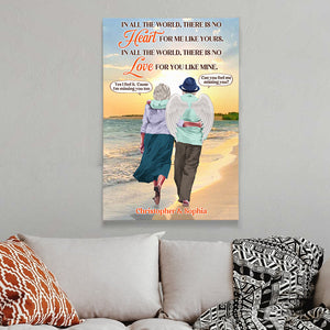 In All The World There Is No Heart For Me Like Yours Personalized Heaven Canvas Printed, Gift For Couple - Poster & Canvas - GoDuckee