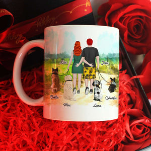 You, Me And The Dogs, Personalized Mug, Gift For Dog Lover Couple - Coffee Mug - GoDuckee