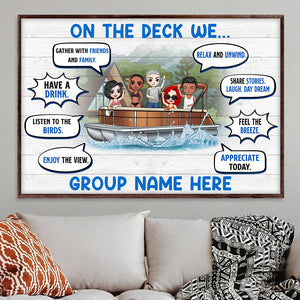 Personalized Pontoon Friends Poster - On The Deck We - Poster & Canvas - GoDuckee